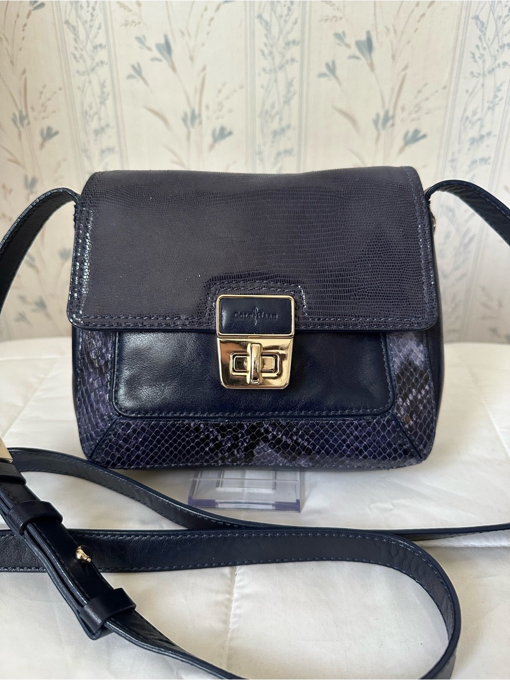 Cole Haan Purple Leather Crossbody